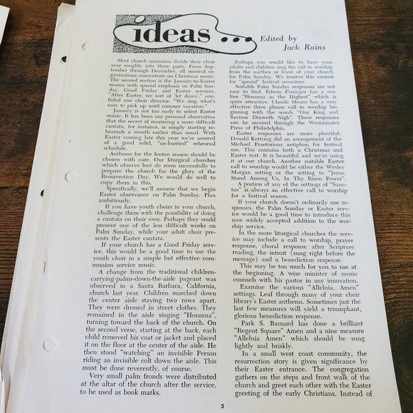 Accent Gospel Trumpet Company Church Music Library Vintage 1957 Sheet Music MN - Picture 9 of 12